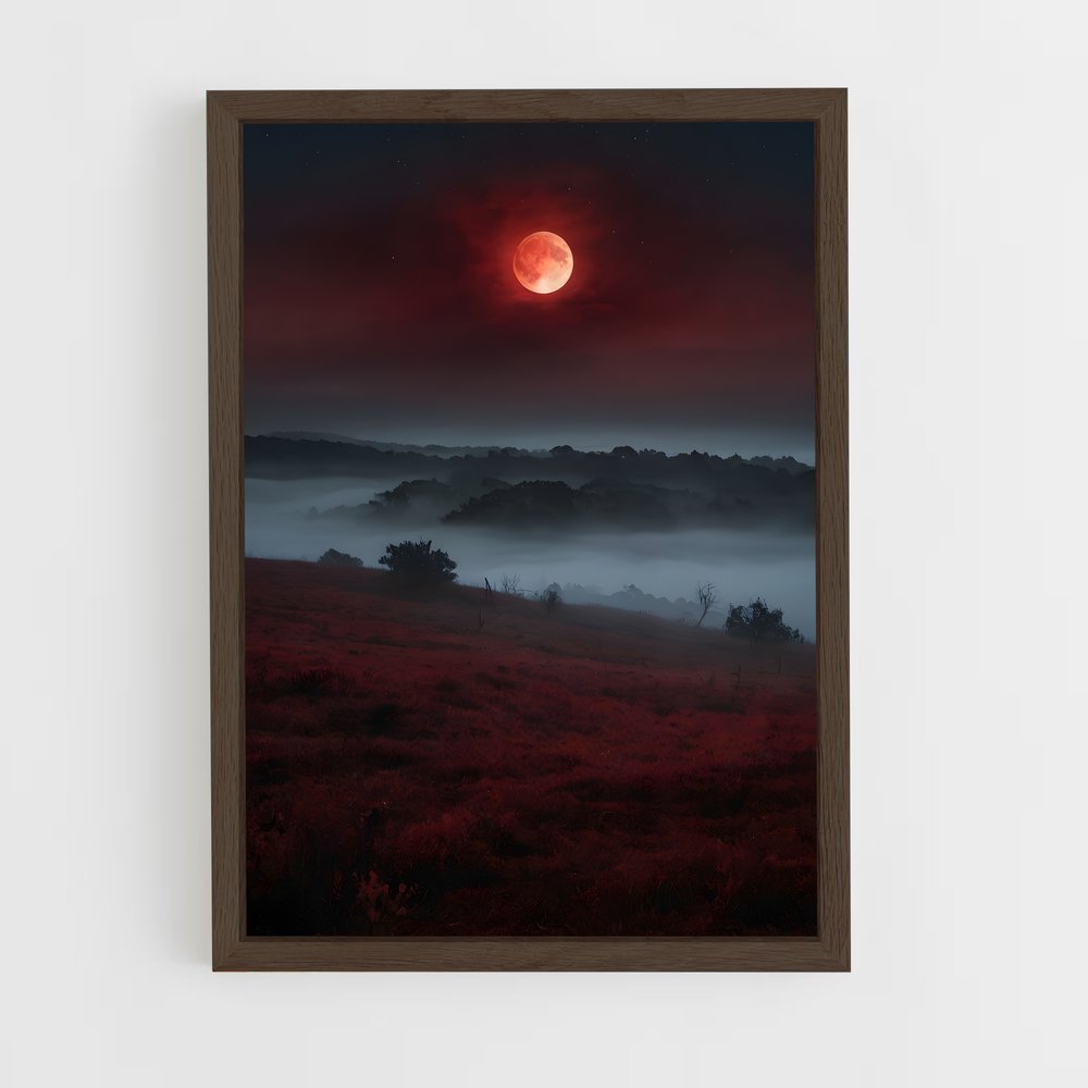 Poster Énigmatique Lune Pourpre – affiche Système solaire (vue 5)